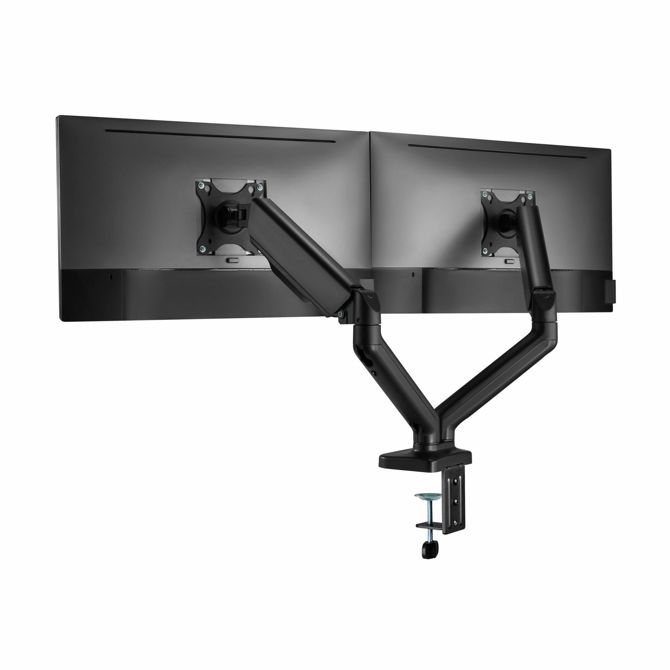 Namizni nosilec SBox za 2x monitor LCD-S024-2 črn 5