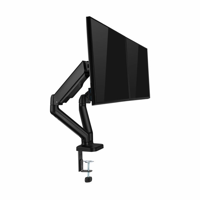 Namizni nosilec SBox za 2x monitor LCD-S024-2 črn 6