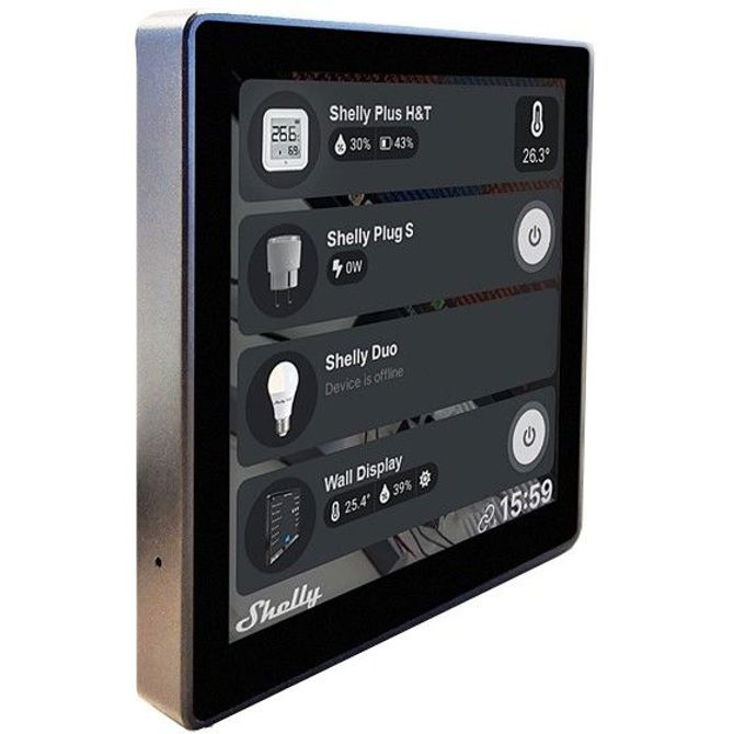 Shelly Accessories Wall Display Android WLAN Unterputz schwarz 2