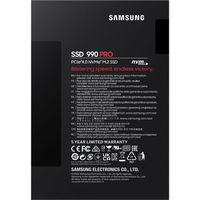 M.2 1TB Samsung 990 PRO NVMe PCIe 4.0 x 4 retail 6