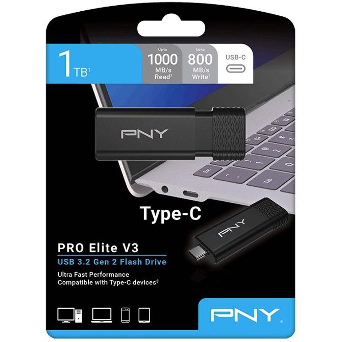 USB ključek PNY Pro Elite V3 Type-C USB 3.2 1TB 4