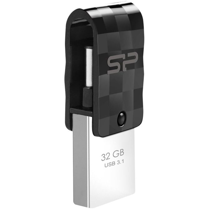 USB ključek 32GB Silicon Power Type-C C31 črne barve 5