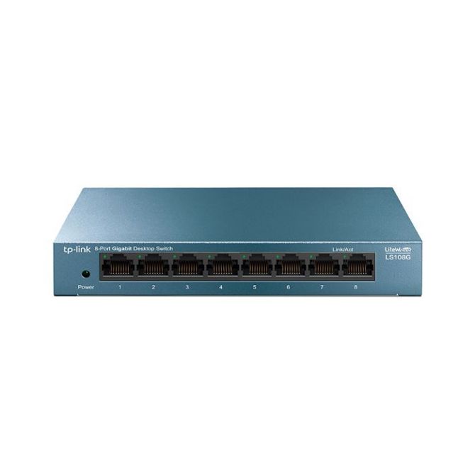 Stikalo TP-Link LS108G 8x Gigabit RJ-45, neupravljano, samodejni MDI/MDIX, LED indikatorji, plug-and-play 5