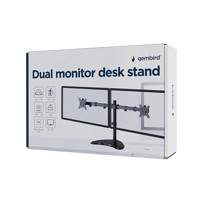 Stojalo za dva monitorja MS-D2ST-02 13”-32” 5