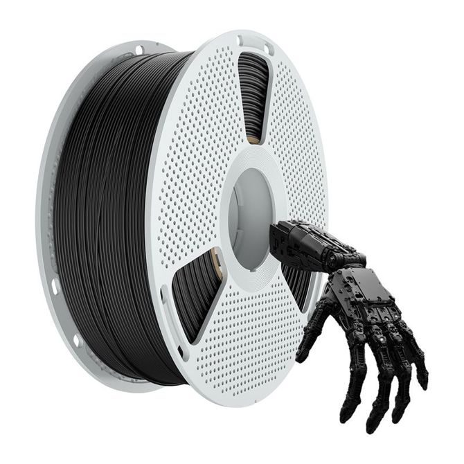 Filament za 3D tiskanje Sunlu PA Easy črn, najlonski kopolimer PA6/66, nizko krčenje, visoka trdnost, toplotna odpornost 121 °C, premer 1,75 mm 2