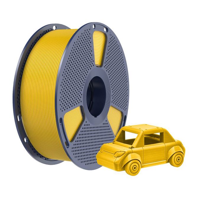 Filament za 3D tiskanje Sunlu PETG VY svetlo rumen, visoka vzdržljivost, odlična medplastna adhezija, odpornost na udarce, primeren za notranjo in zunanjo uporabo 2