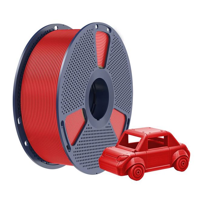 Filament za 3D tiskanje Sunlu PETG Rdeč 1,75 mm, visoka vzdržljivost, odlična medplastna adhezija, odpornost na udarce, primeren za notranjo in zunanjo uporabo 2
