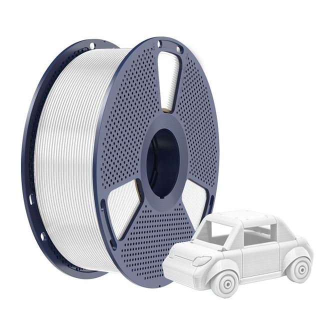 Filament za 3D tiskanje Sunlu PETG Ž bela, visoka vzdržljivost, odlična medplastna adhezija, odpornost na udarce, primeren za zunanjo in notranjo uporabo 2