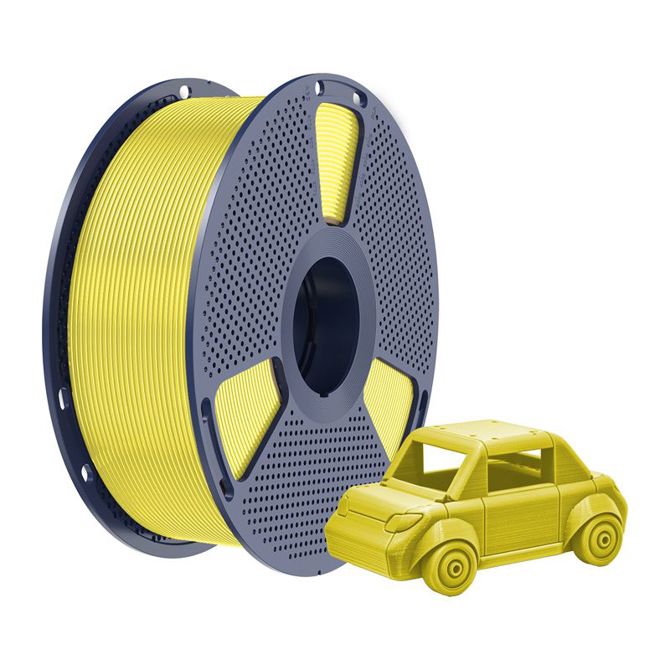 Filament za 3D tiskanje Sunlu PETG Y rumen, visoka vzdržljivost, odlična adhezija, odpornost na udarce, primeren za zunanjo uporabo, natezna trdnost 53 MPa 2