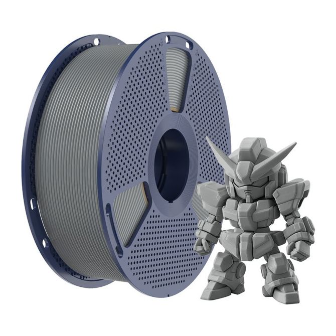 Filament za 3D tiskanje Sunlu PLA+ 2.0 siv, 1,75 mm, visok pretok, hitrost tiskanja do 300 mm/s, povečana trpežnost 2