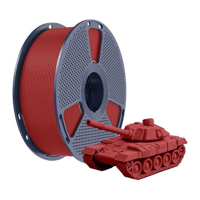 Filament za 3D tiskanje Sunlu PLA+ HS R rdeč, visokohitrostni, 1,75 mm, visoka udarna trdnost, natančnost ±0,02 mm 2