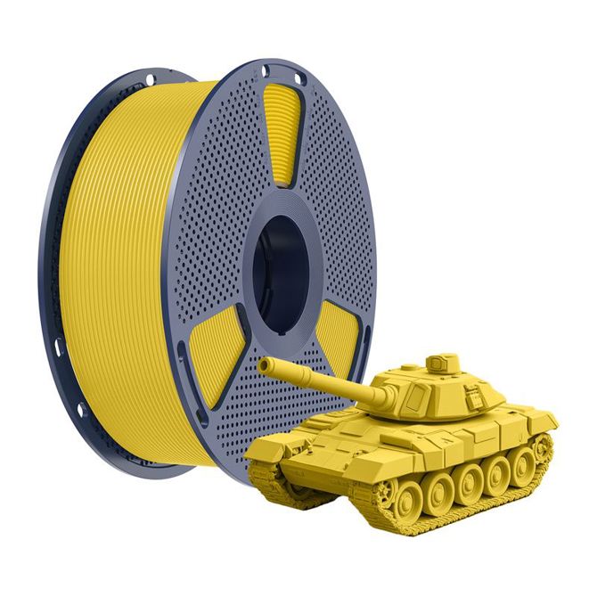 Filament za 3D tiskanje Sunlu PLA+ HS Y rumen, za visokohitrostno tiskanje, odličen oprijem, premer 1,75 mm, visoka natančnost ±0,02 mm, povečana udarna trdnost 4