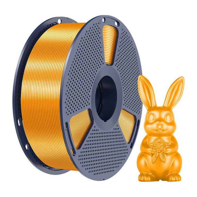 Filament za 3D tiskanje Sunlu PLA+ svileni medenina, sijajen svilnat zaključek, visoka dimenzijska natančnost ±0,02 mm, minimalno krčenje, enostavno tiskanje, široka združljivost 2