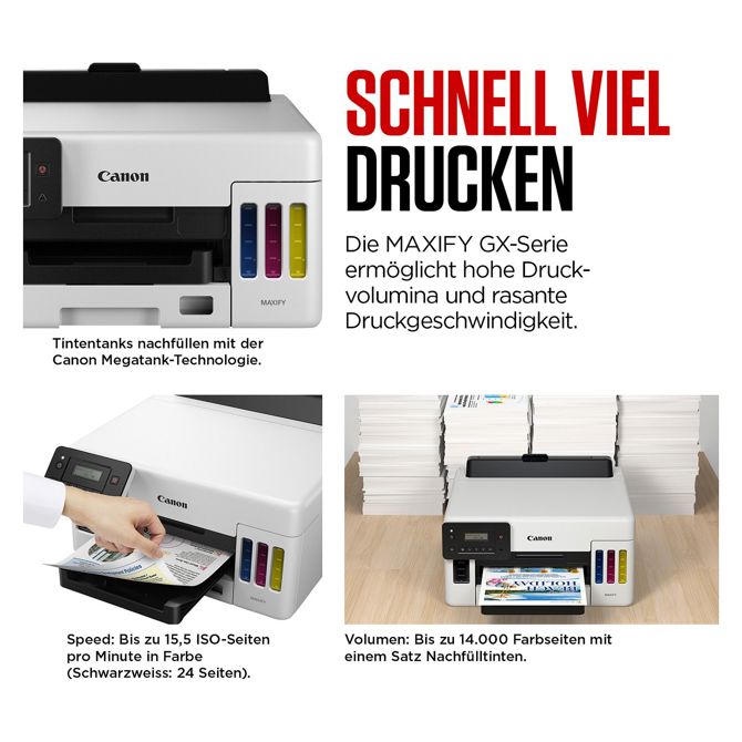 Multifunkcijski brizgalni tiskalnik Canon Maxify GX3050, USB, WLAN, kopiranje, skreniranje, bela 4