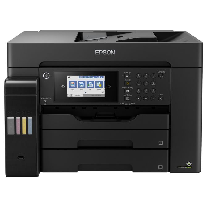 Barvni brizgalni večnamenski tiskalnik EPSON EcoTank ET-16655, A3, 25 strani na minuto, tiskanje 550 listov, USB, LAN, Wi-Fi, črna 2