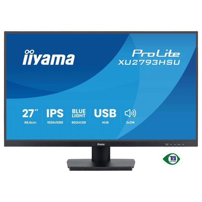 Monitor Iiyama ProLite XU2793HSU TFT, 68,6 cm (27), 1080 x 1920, FHD, 16:9, IPS, 300 cd/m2, 1 ms, črna 2