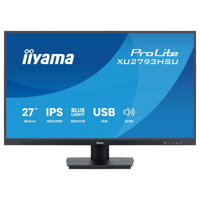 Monitor Iiyama ProLite XU2793HSU TFT, 68,6 cm (27), 1080 x 1920, FHD, 16:9, IPS, 300 cd/m2, 1 ms, črna 5