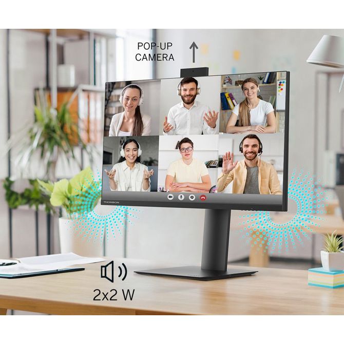 Monitor THOMSON M27FB7C14V , 69cm (27), Full HD, 100Hz, IPS, 5ms, 300nit, 110% sRGB, HDR10, HDMI, USB-C, AV-in, višina, vrtenje, nagibanje, AdaptiveSync, Anti Glare, Low Blue Light, VRR 4