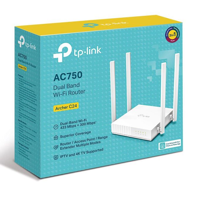 TP-LINK Archer C24 AC750 Dual Band brezžični usmerjevalnik-router 4