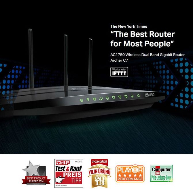 Brezžični usmerjevalnik - Router TP-LINK Archer C7 AC1750 Dual Band gigabit 3