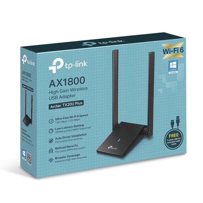TP-LINK Archer TX20U PLUS AX1800 Wi-Fi 6 USB brezžična mrežni adapter 4