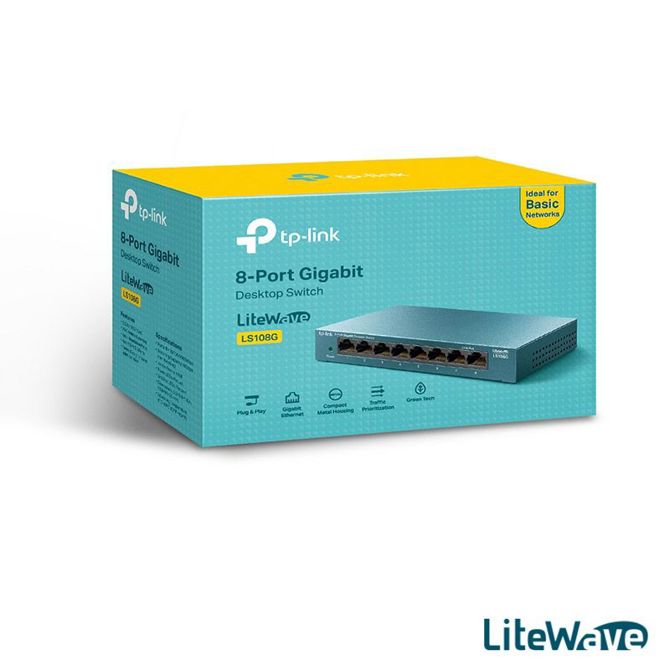 Mrežno stikalo TP-LINK LiteWave LS108G 8-portno 10/100/1000Mbps  6