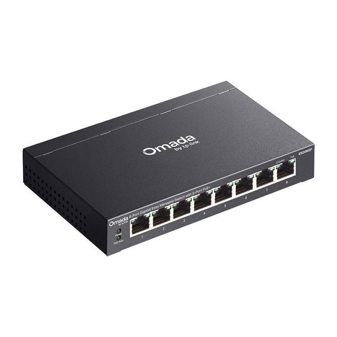 Stikalo TP-Link Omada ES208GP, 8x Gigabit PoE+, upravljano, L2, spletn0/oblačno upravljanje 4