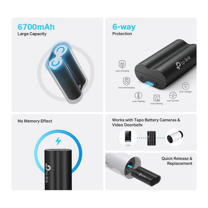 TP-Link Tapo A100 Tapo akumulatorski paket 2