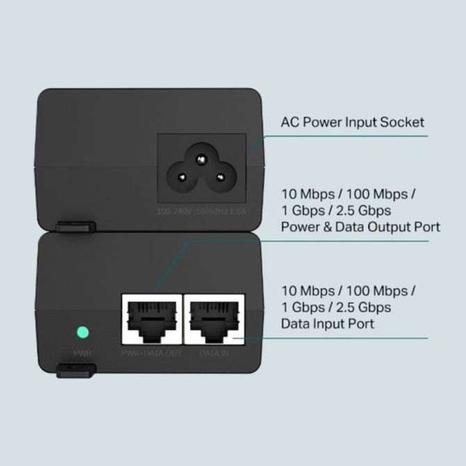TP-LINK TL-POE260S 2.5G PoE+ Injector 5