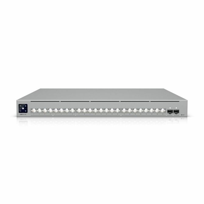 Stikalo UBIQUITI USW-Pro-XG-24, 24-portno Layer 3, 16×10G, 8×2,5G, 2×SFP28, Etherlighting, rack 1U 5