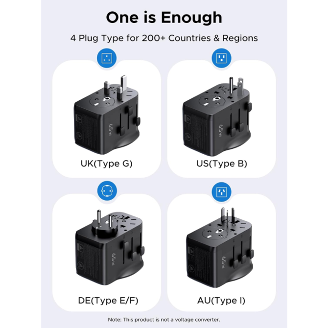 Ugreen 65W univerzalni potovalni adapter 2