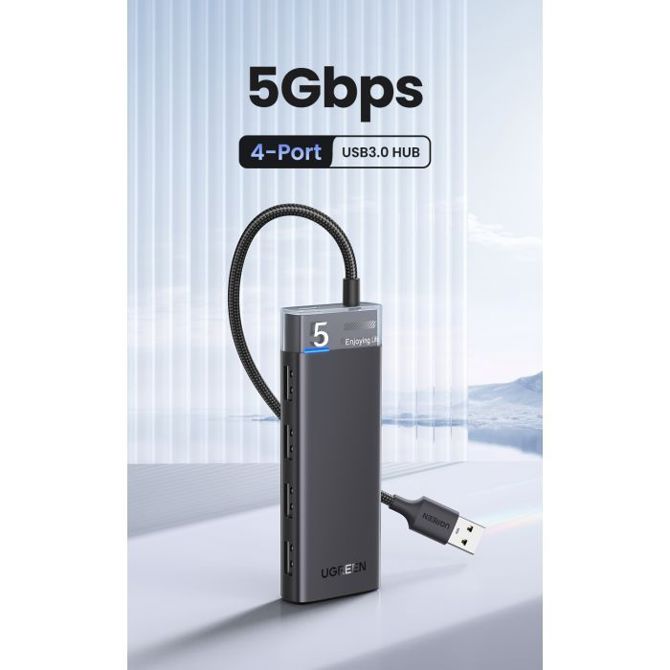 Ugreen USB 3.0 hub s 4 vrati 5Gbps 5