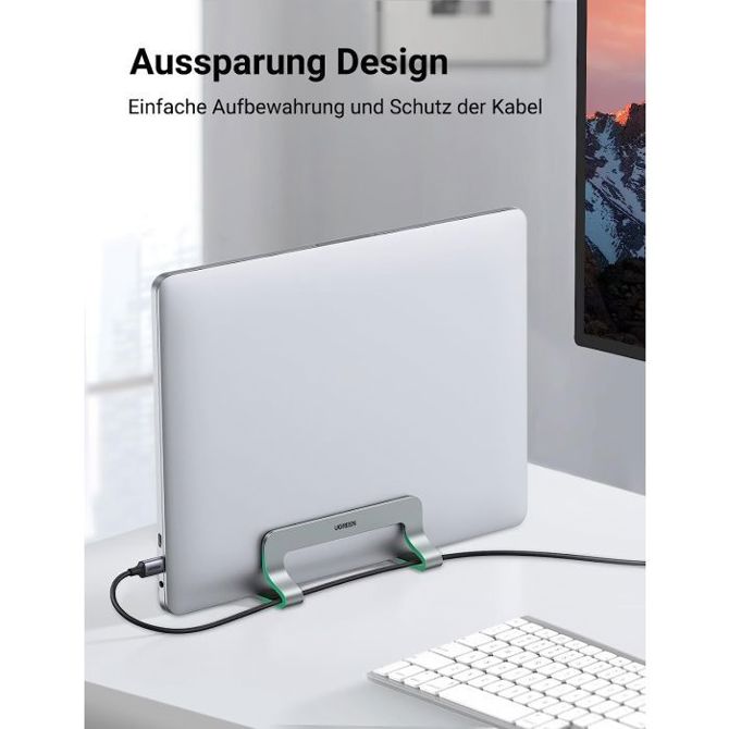 Ugreen vertikalno aluminijasto stojalo za prenosni računalnik, za MacBook Pro/Air, prenosnike, iPad 5