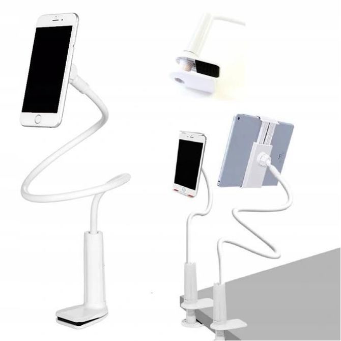 Univerzalni gibljiv nosilec za tablico ali telefon 70cm bel 6