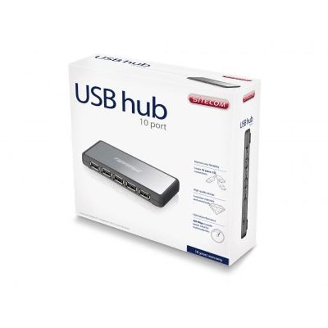 SITECOM CN-062 USB 2.0 hub 10 port - smart elements 3