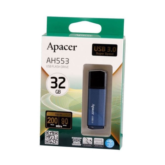 USB 3.0 ključ    32Gb  AH553 APACER črno/moder 4