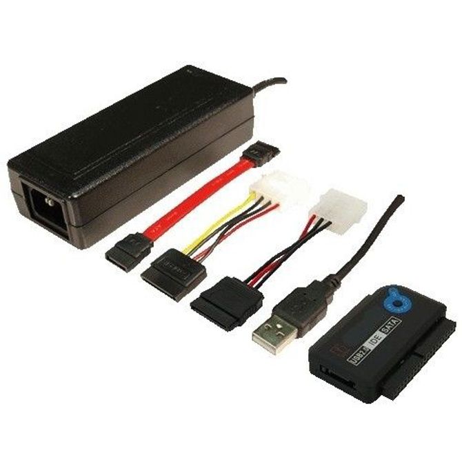 LogiLink USB 2.0 > 2,5 + 3,5 IDE + SATA Adapter Schwarz 2