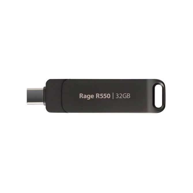 USB ključek Patriot Rage R550 32GB, USB-A in USB-C 3.2, črna 3