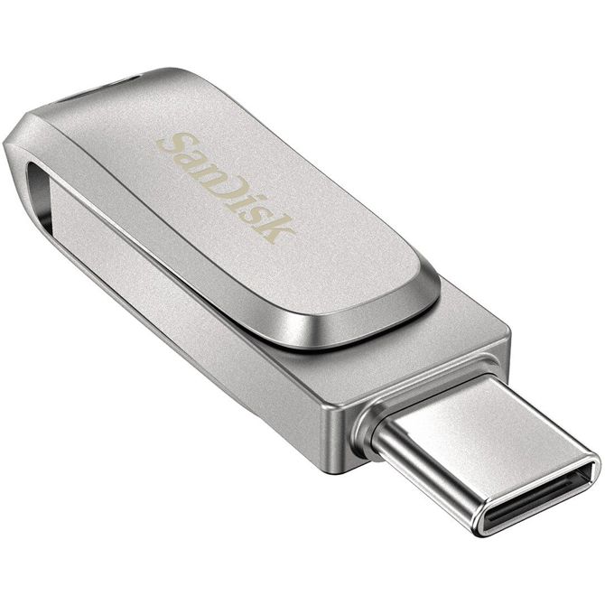 USB SanDisk Ultra Dual Drive Luxe 512 GB, USB-A 3.2 Gen 1, USB-C 3.2 Gen 1, srebrna 3