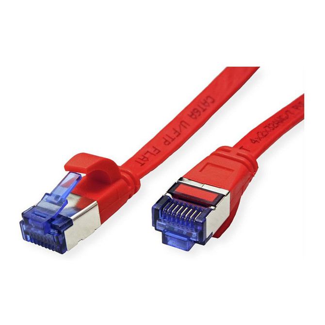 VALUE patchkabel kat. 6A (razred EA) FTP, ekstra tanek, črn, 0,5 m 2