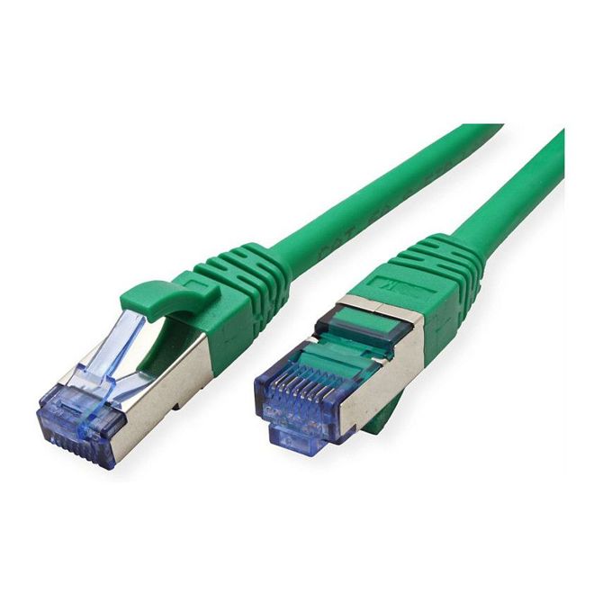 VALUE patchkabel Cat.6A (razred EA) S/FTP (PiMF), LSOH, zelen, 0,15 m 2
