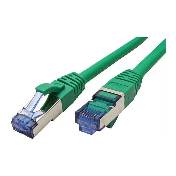 VALUE patchkabel kat. 6A (razred EA) S/FTP (PiMF), LSOH, zelen, 0,3 m 2