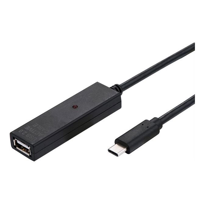 VALUE podaljševalni kabel USB 2.0, aktivni, z ojačevalnikom, AC, črn, 15 m 2