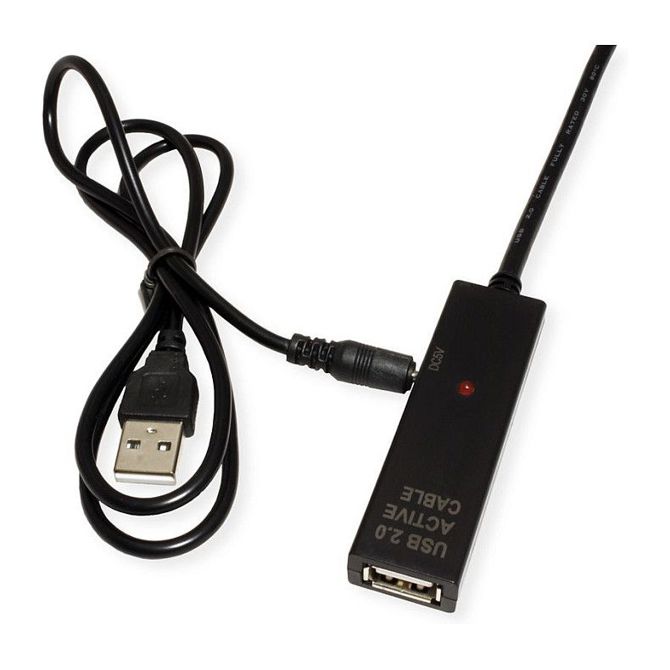 VALUE podaljševalni kabel USB 2.0, aktivni, z ojačevalnikom, AC, črn, 15 m 3