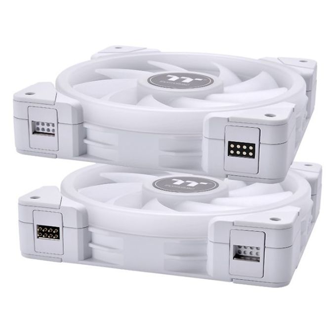 Ventilator Thermaltake SWAFAN EX14 RGB PC Cooling Fan White TT Premium Edition, 3 kosi, 140 mm, bela 3
