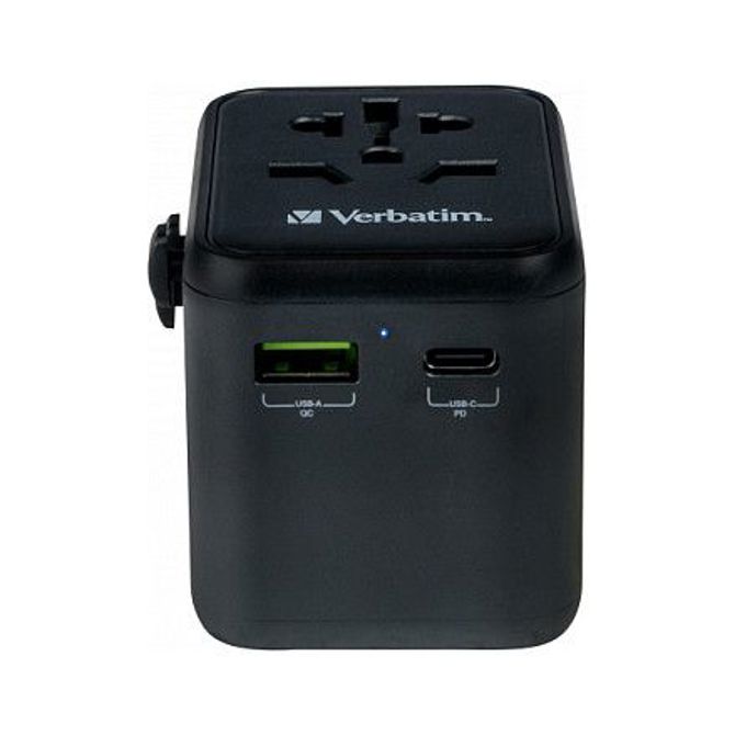 Verbatimov univerzalni potovalni adapter UTA-02 z 1x USB-A, 1x USB-C (maloprodaja) 4