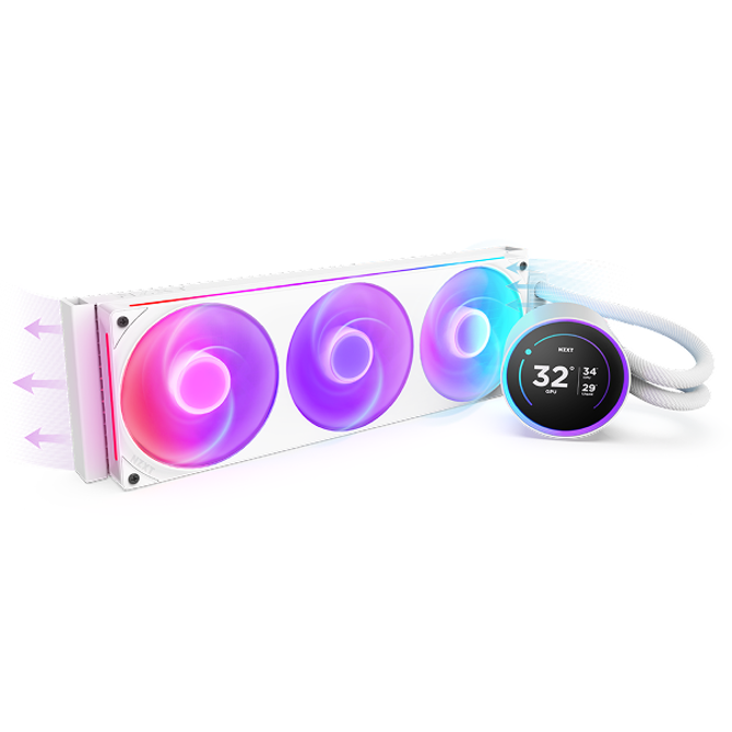 Vodni hladilni sistem NZXT Kraken Elite 420 RGB 420 mm (belo) 2