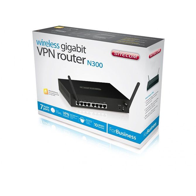 SITECOM WLR-4002B Wireless Gigabit VPN Router N300 - including Sitecom Cloud Security - For Busine 3