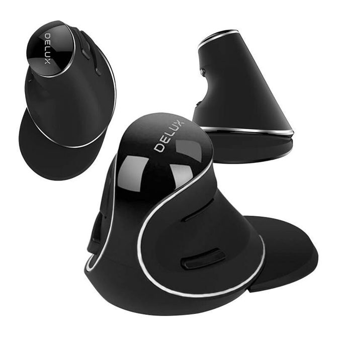 Brezžična navpična miška Delux M618PD BT+2.4G 4200DPI 3
