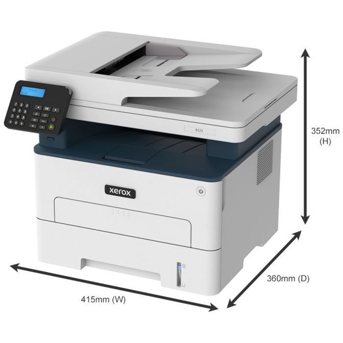 Večfunkcijska laserska naprava Xerox B225DNI, A4, ČB, 3 v 1, 34 str./min 3